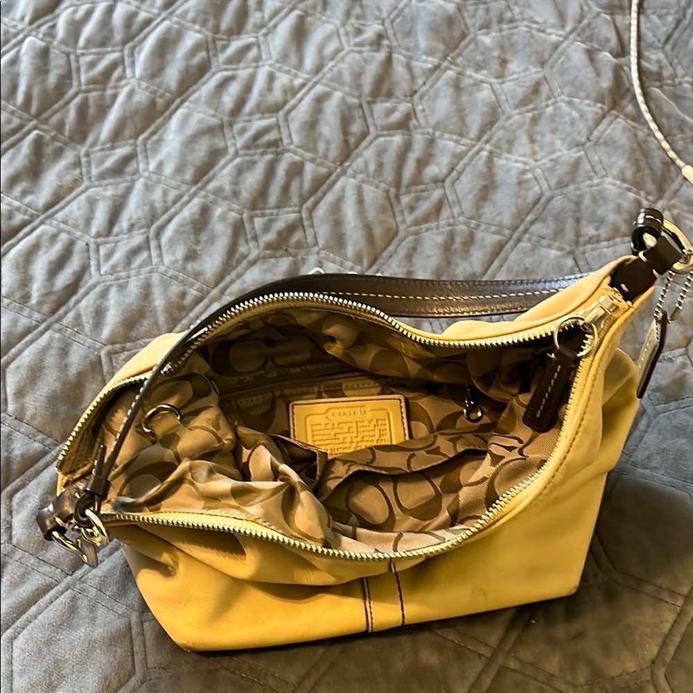 Coach Yellow Leather Women's Bag